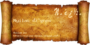 Nyilas Ágnes névjegykártya